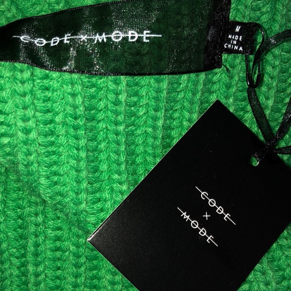NWT! Code x Mode green sweater cardigan Size M - Picture 2 of 4